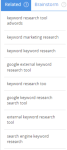Related keywords