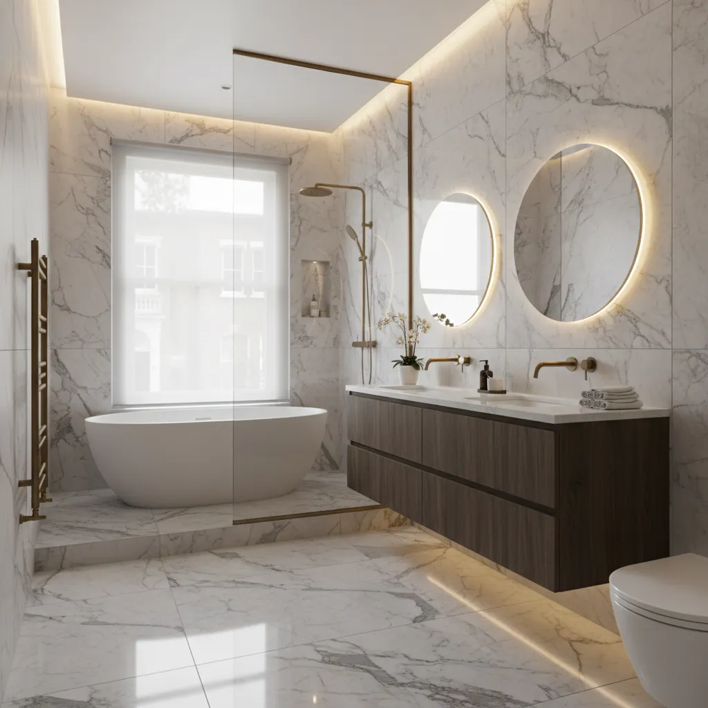 Spa-like bathroom renovation