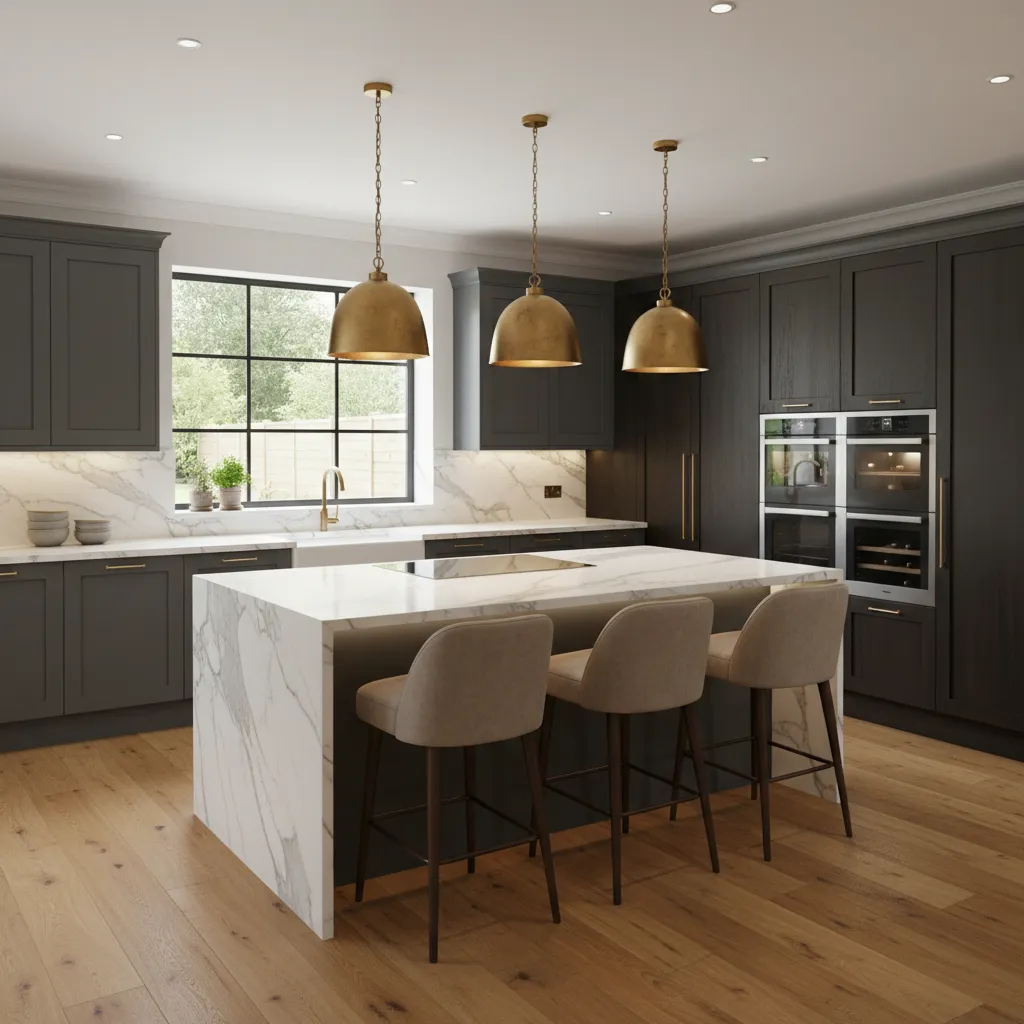 Modern kitchen renovation with island